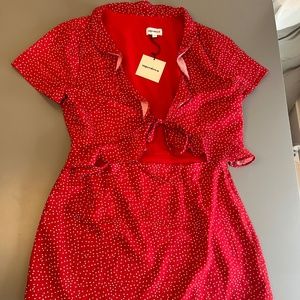 NWT!  Superdown Mercy Polka Dot Dress